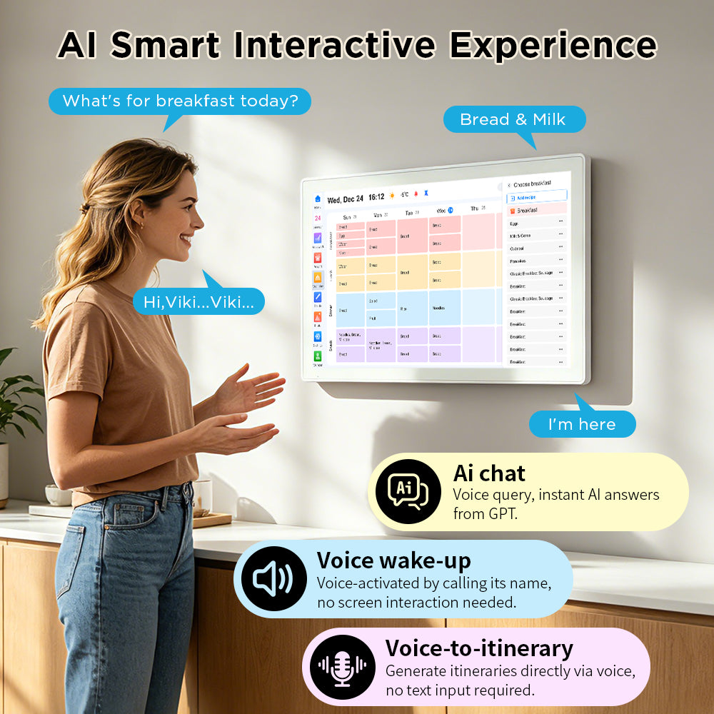 15.6" AI Digital Family Calendar Hub