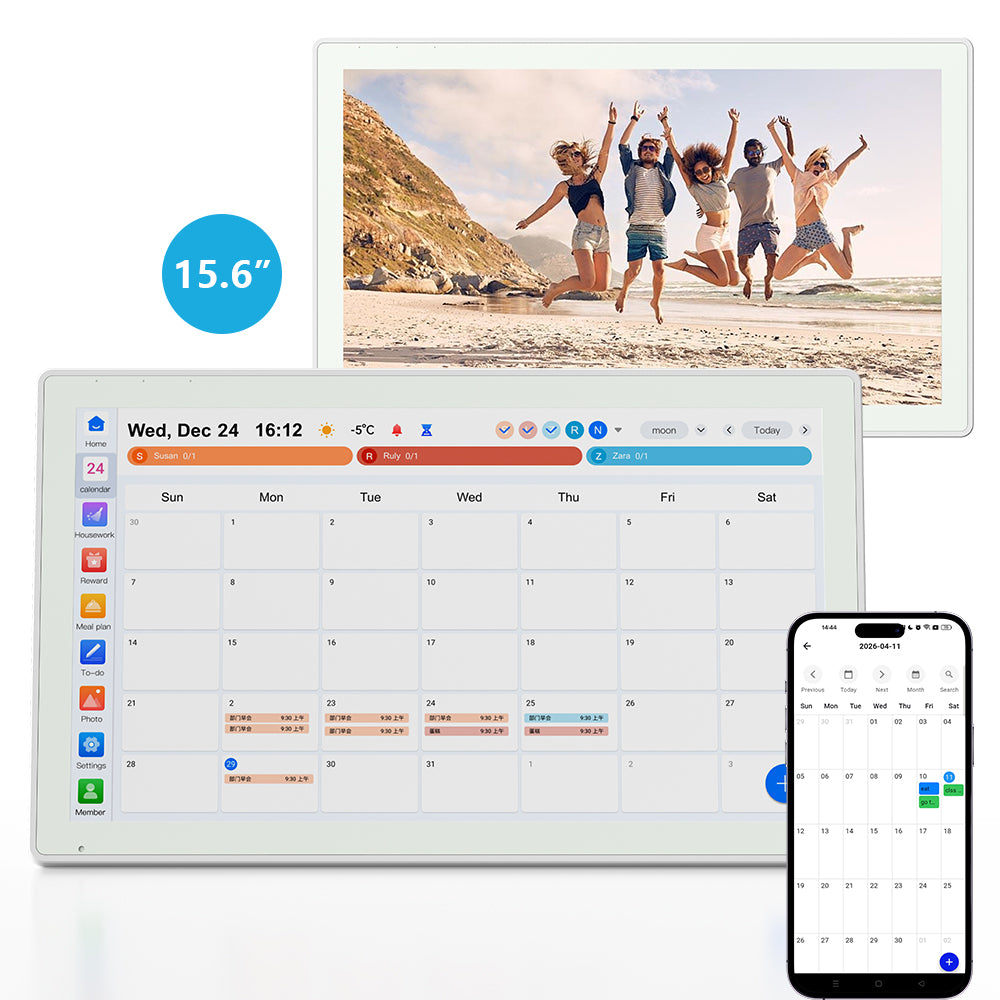 15.6" AI Digital Family Calendar Hub