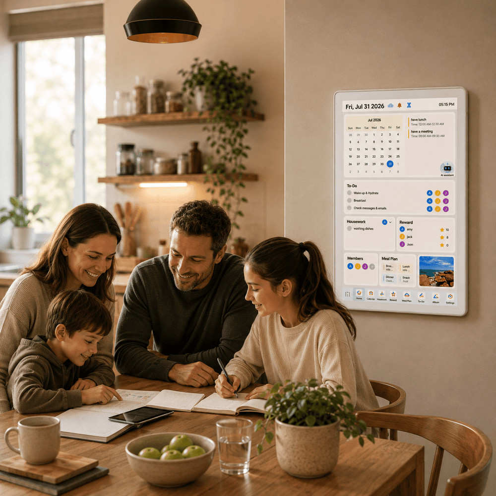 Vcivik AI Family Calendar with Live Voice AI, 15.6″ Smart Hub, No Subscription - Vcivik