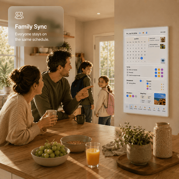 Vcivik AI Family Calendar with Live Voice AI, 15.6″ Smart Hub, No Subscription - Vcivik