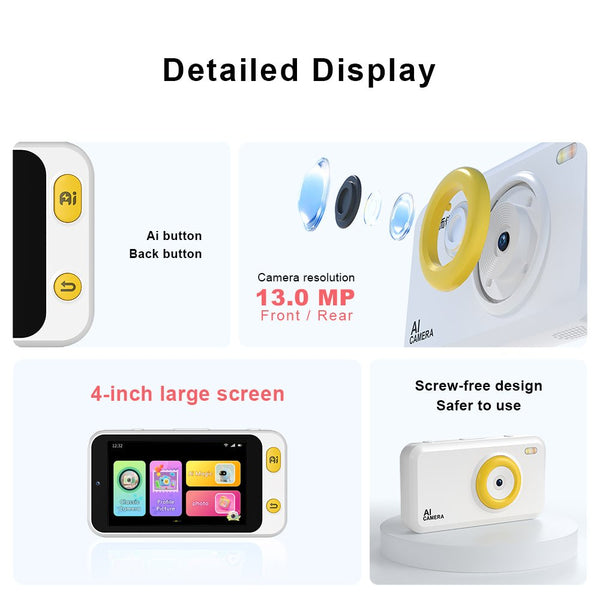 Vcivik™ AI Kids Camera — Turns Their Photos Into Stories & Cartoons, Ages 3–18 - Vcivik